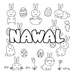 Dibujo para colorear NAWAL - decorado Pascua