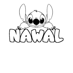 Dibujo para colorear NAWAL - decorado Stitch