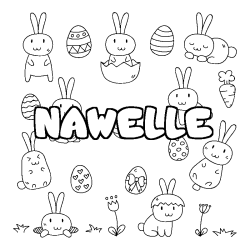 Dibujo para colorear NAWELLE - decorado Pascua