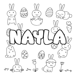 Dibujo para colorear NAYLA - decorado Pascua