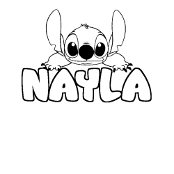 Dibujo para colorear NAYLA - decorado Stitch