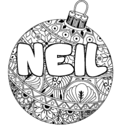 Coloración del nombre NEIL - decorado bola de Navidad