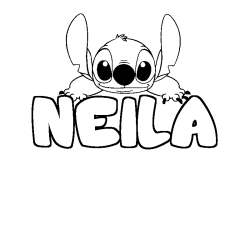 Dibujo para colorear NEILA - decorado Stitch