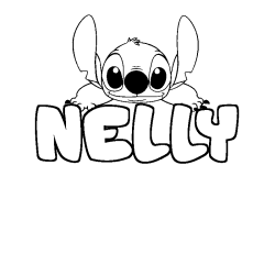 Dibujo para colorear NELLY - decorado Stitch