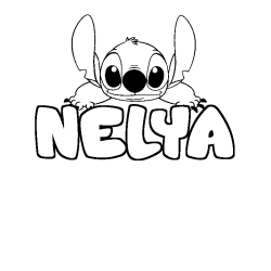 Dibujo para colorear NELYA - decorado Stitch