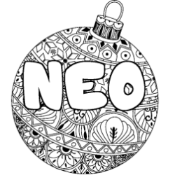 Coloración del nombre NEO - decorado bola de Navidad