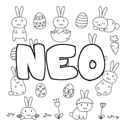 Coloración del nombre NEO - decorado Pascua