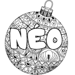 Coloración del nombre NÉO - decorado bola de Navidad