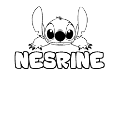 Dibujo para colorear NESRINE - decorado Stitch