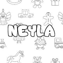 Coloración del nombre NEYLA - decorado juguetes