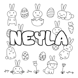 Dibujo para colorear NEYLA - decorado Pascua