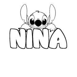 Dibujo para colorear NINA - decorado Stitch