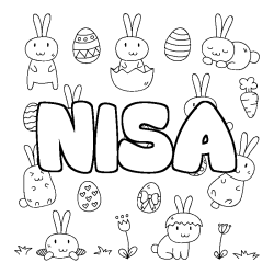 Dibujo para colorear NISA - decorado Pascua