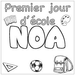 Coloración del nombre NOA - decorado primer día de escuela