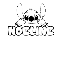 Coloración del nombre NOELINE - decorado Stitch