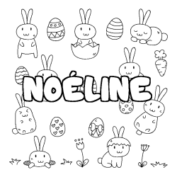 Coloración del nombre NOÉLINE - decorado Pascua