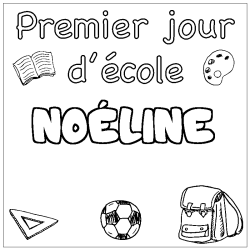 Coloración del nombre NOÉLINE - decorado primer día de escuela