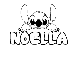 Coloración del nombre NOELLA - decorado Stitch