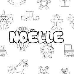 Dibujo para colorear NO&Euml;LLE - decorado juguetes