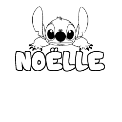 Coloración del nombre NOËLLE - decorado Stitch