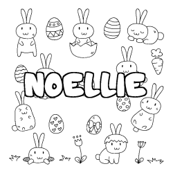 Coloración del nombre NOELLIE - decorado Pascua