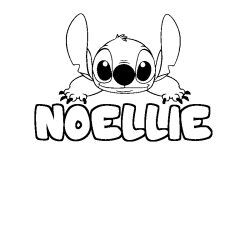 Coloración del nombre NOELLIE - decorado Stitch