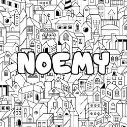 Coloración del nombre NOEMY - decorado ciudad