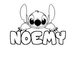 Dibujo para colorear NOEMY - decorado Stitch