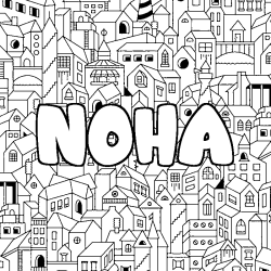 Coloración del nombre NOHA - decorado ciudad