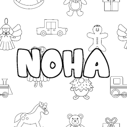 Coloración del nombre NOHA - decorado juguetes