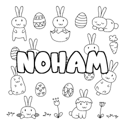 Coloración del nombre NOHAM - decorado Pascua