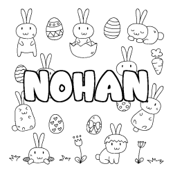 Coloración del nombre NOHAN - decorado Pascua