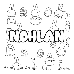 Coloración del nombre NOHLAN - decorado Pascua