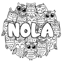 Dibujo para colorear NOLA - decorado b&uacute;hos