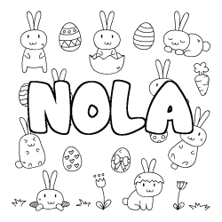 Dibujo para colorear NOLA - decorado Pascua