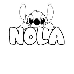 Dibujo para colorear NOLA - decorado Stitch