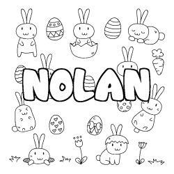 Coloración del nombre NOLAN - decorado Pascua