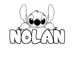 Coloración del nombre NOLAN - decorado Stitch