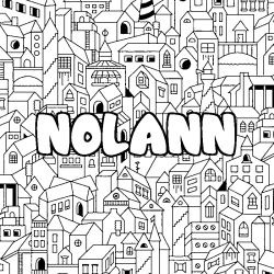 Coloración del nombre NOLANN - decorado ciudad