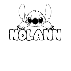 Coloración del nombre NOLANN - decorado Stitch