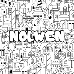 Dibujo para colorear NOLWEN - decorado ciudad