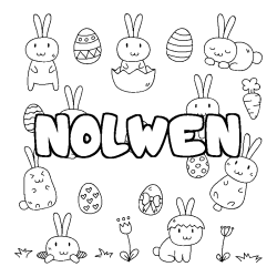 Coloración del nombre NOLWEN - decorado Pascua