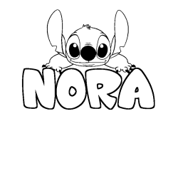 Dibujo para colorear NORA - decorado Stitch