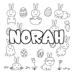 Dibujo para colorear NORAH - decorado Pascua