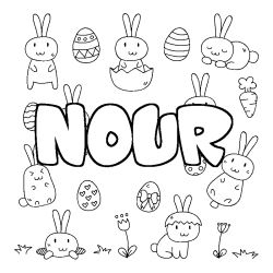 Dibujo para colorear NOUR - decorado Pascua