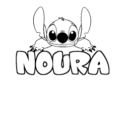 Dibujo para colorear NOURA - decorado Stitch