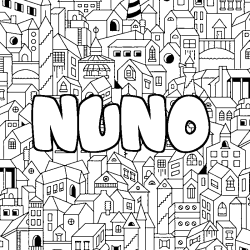 Coloración del nombre NUNO - decorado ciudad