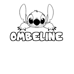 Coloración del nombre OMBELINE - decorado Stitch