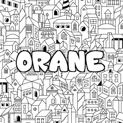 Coloración del nombre ORANE - decorado ciudad