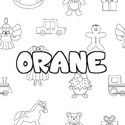 Coloración del nombre ORANE - decorado juguetes